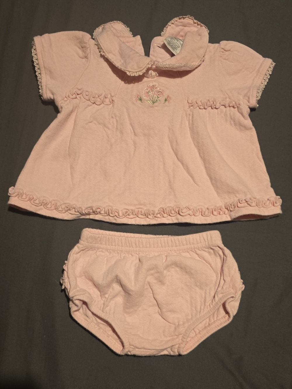Starting Out Pink Cotton Top & Diaper Cover Set